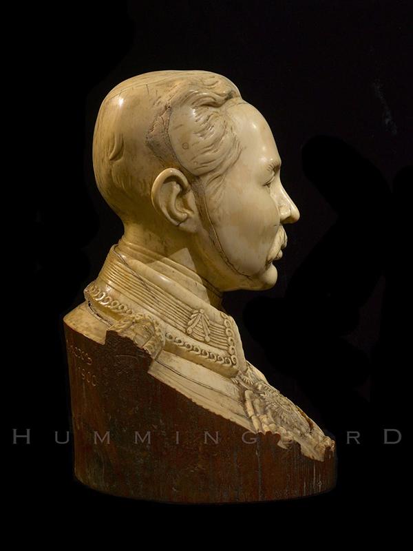 Mammoth Ivory bust of King Chulalongkorn of Siam Rama V
